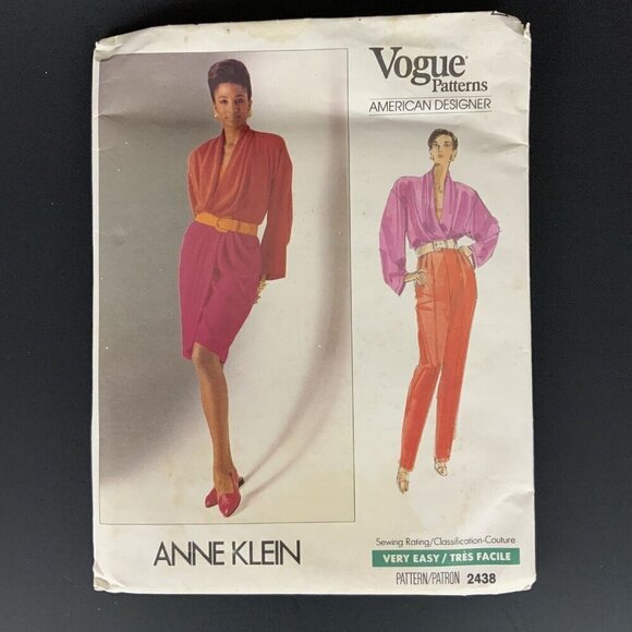 Vogue 2438 Anne Klein Top Camisole Skirt Pants 8 10 12 Sewing Pattern 1990 UNCUT - Picture 1 of 3